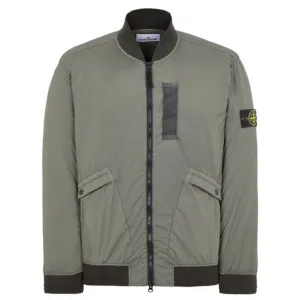 STONE ISLAND NYLON BOMBER JACKET GREEN