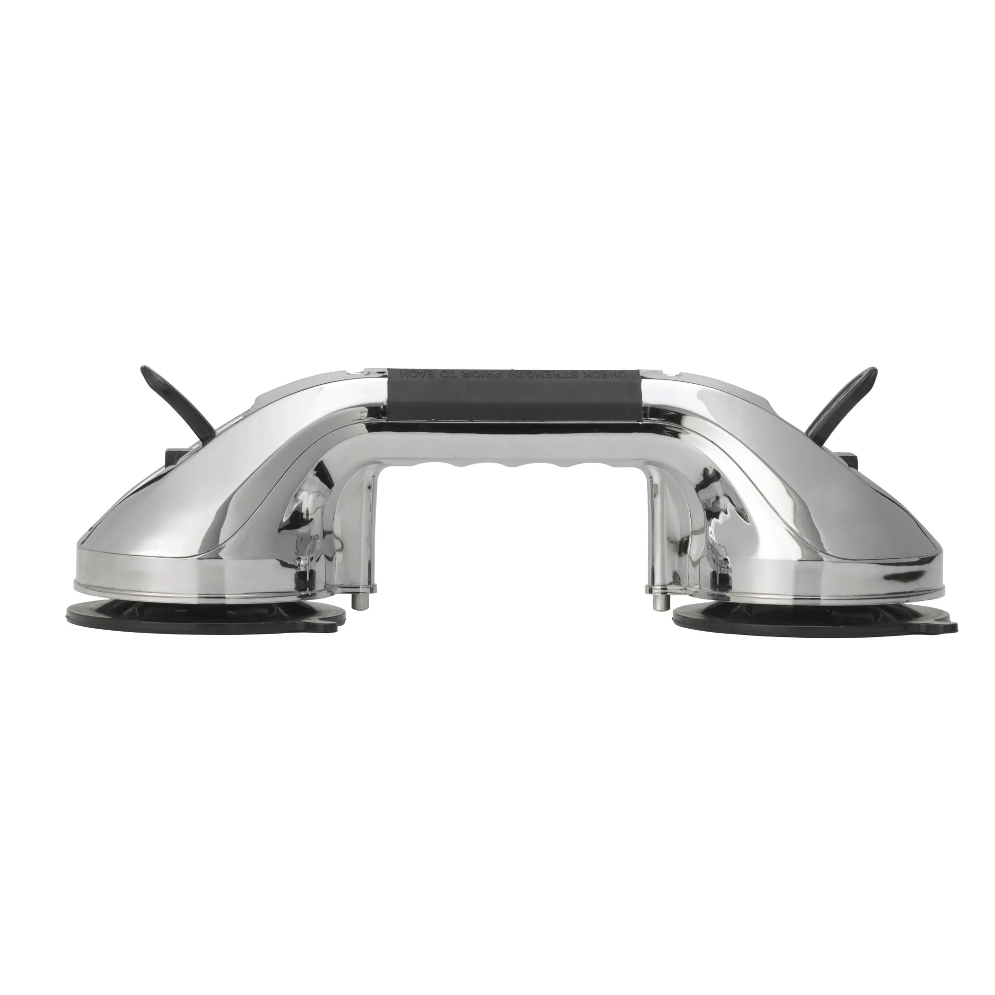 Suction Cup Grab Bar, 12", Chrome and Black