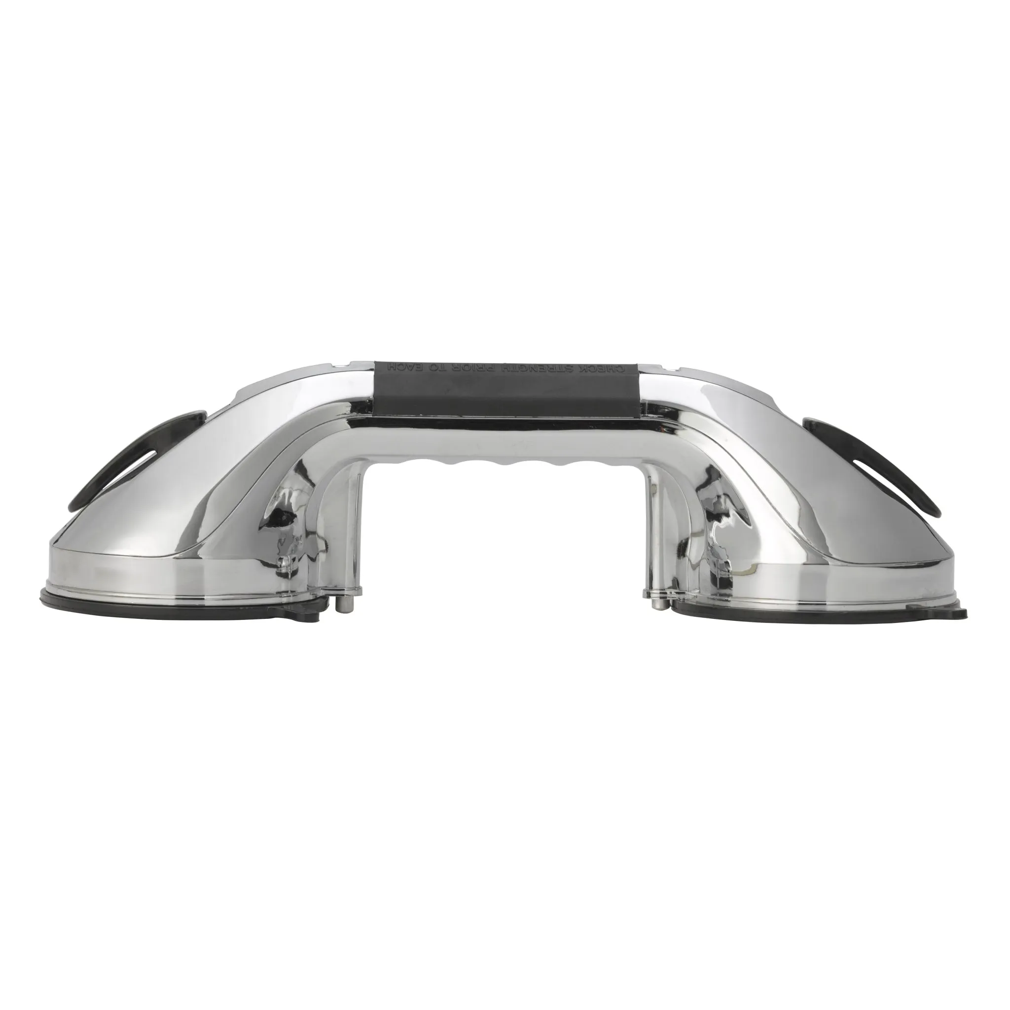 Suction Cup Grab Bar, 12", Chrome and Black