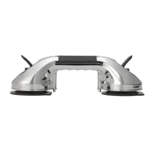 Suction Cup Grab Bar, 12", Chrome and Black