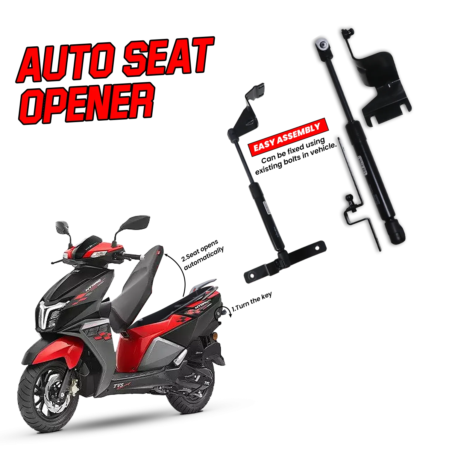TVS Ntorq Auto Seat Opener – Heavy-Duty Quick-Release Seat Opener