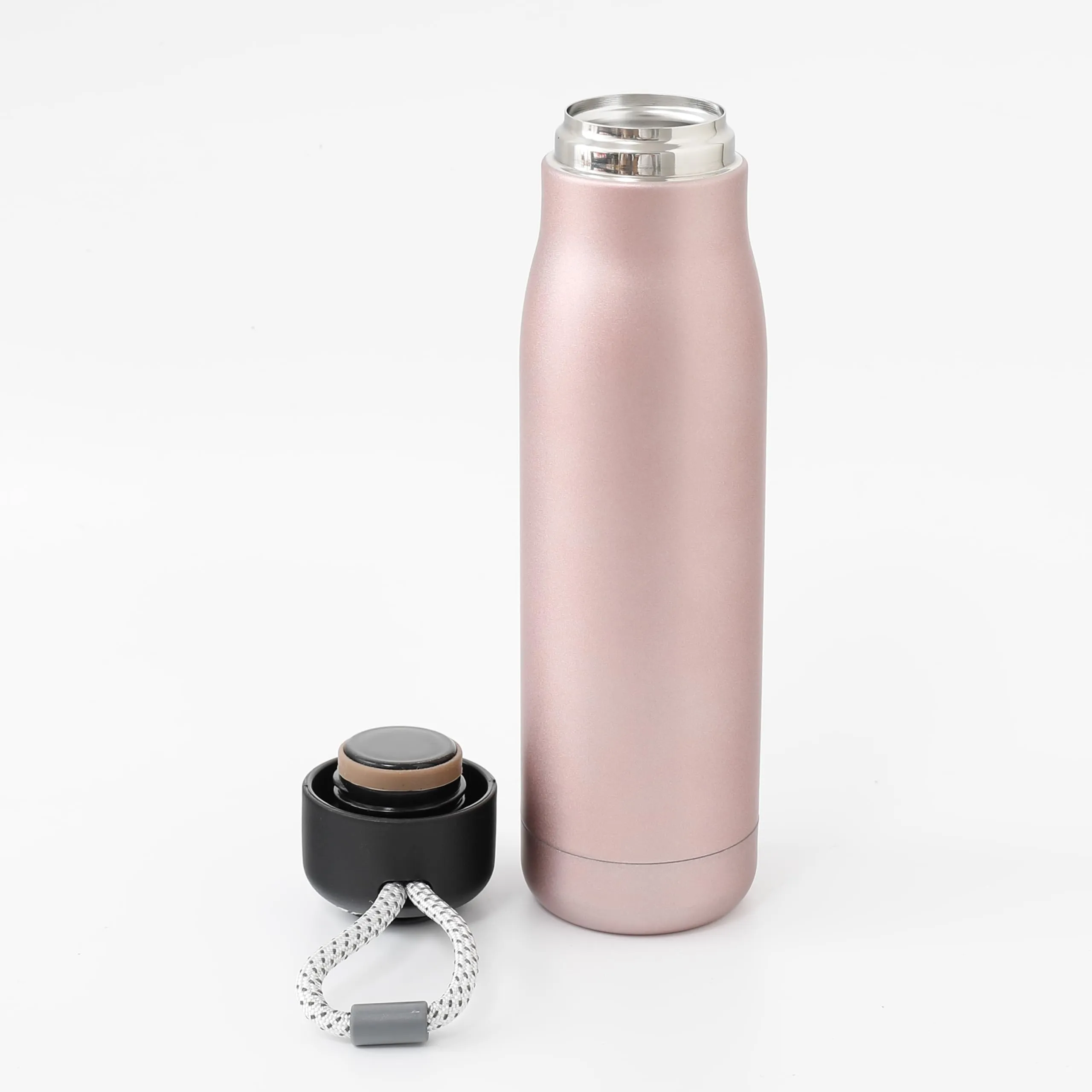 UMAI Double-Walled Vacuum Insulated Stainless Steel Water Bottle | Leakproof, BPA Free, Rustproof | Hot & Cold Water Bottle for Gym, Home, Office, Travel | 550ml (Pink)