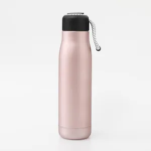 UMAI Double-Walled Vacuum Insulated Stainless Steel Water Bottle | Leakproof, BPA Free, Rustproof | Hot & Cold Water Bottle for Gym, Home, Office, Travel | 550ml (Pink)