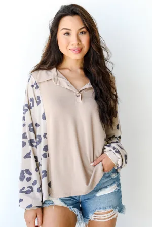 Wild Trend Leopard Collared Top