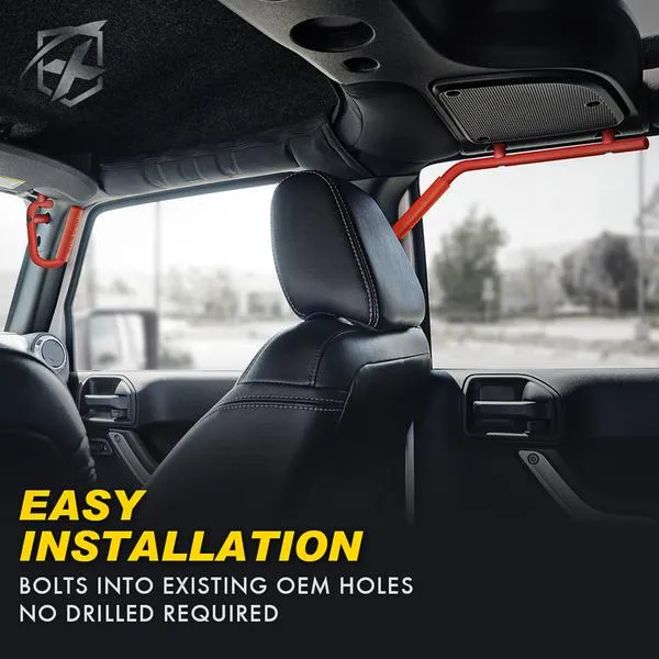 Xprite Grab Handles Jeep Wrangler JK/JKU (2007-2018) Red - Front & Rear / Front only / Rear only