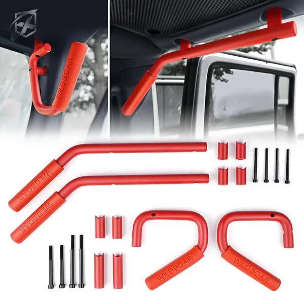 Xprite Grab Handles Jeep Wrangler JK/JKU (2007-2018) Red - Front & Rear / Front only / Rear only