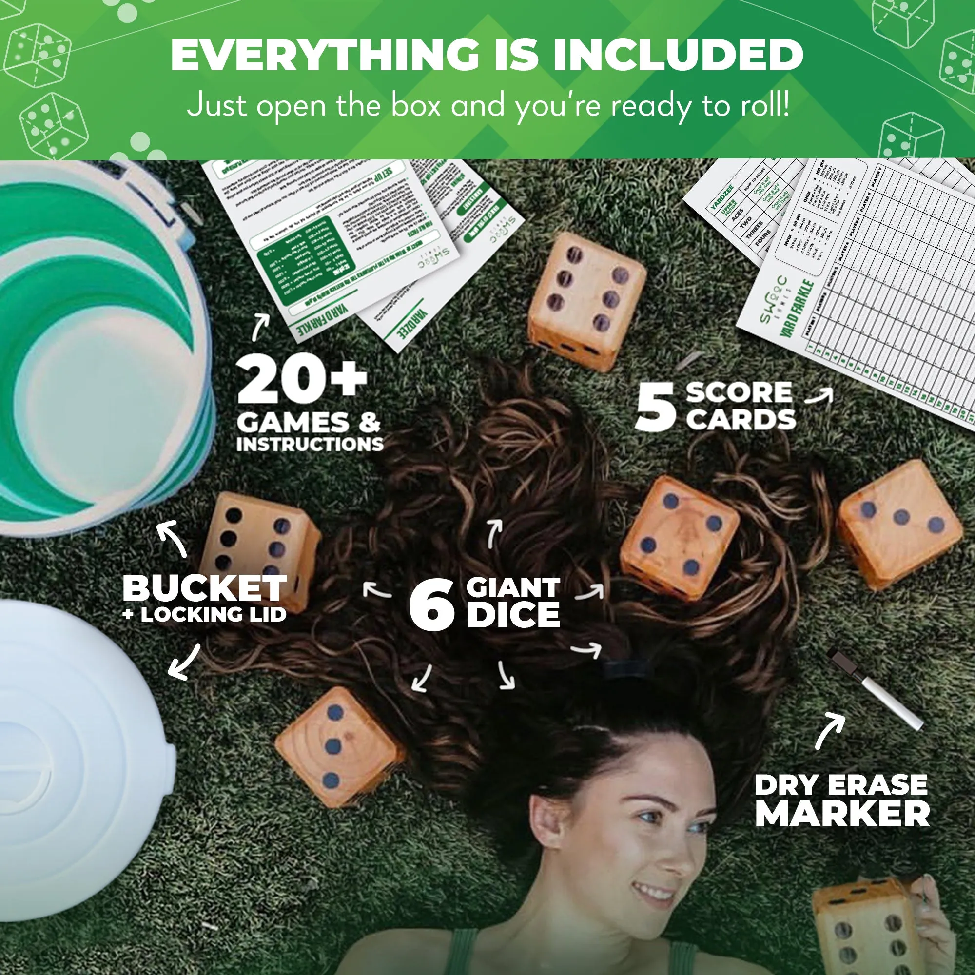 Yardzee, Farkle & 20  Dice Games